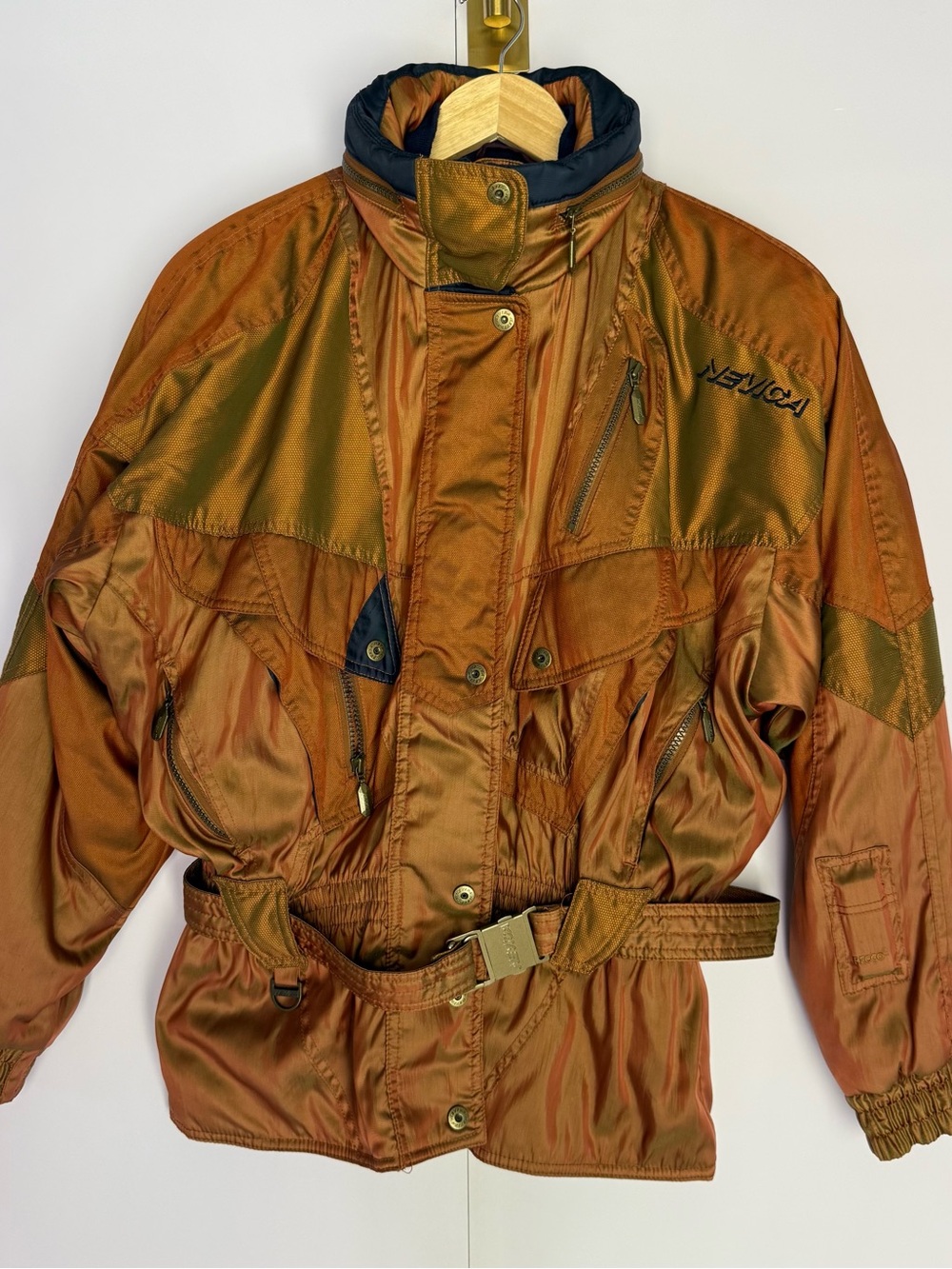 Vintage 80s Nevica Men's Ski Jacket Virage Expert Snow Coat Metallic Retro